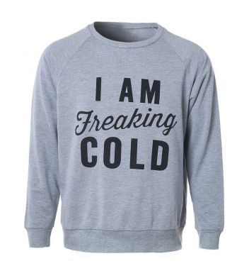 Raglan Sleeves Letter Printed Crew Neck Sweatshirt kahaki-xl